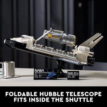 LEGO Icons NASA Space Shuttle Discovery 10283 Model Building Set - Spaceship Collection with Hubble Telescope