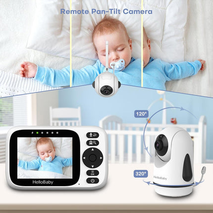HelloBaby Baby Monitor Camera and Audio, Baby Camera No WiFi - 3.2” Screen