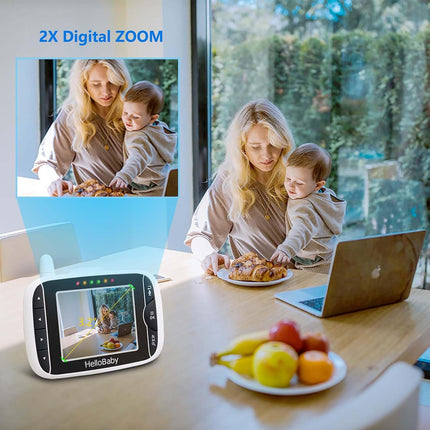 HelloBaby Baby Monitor Camera and Audio, 3.2 Inch Baby Camera Monitor