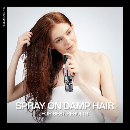 Redken One United | 25 Multi-Benefits Leave-In Treatment Spray Care | 150ml Professional sulfate-free 25 multi-benefits treatment spray increases manageability, protection & conditions the hair
