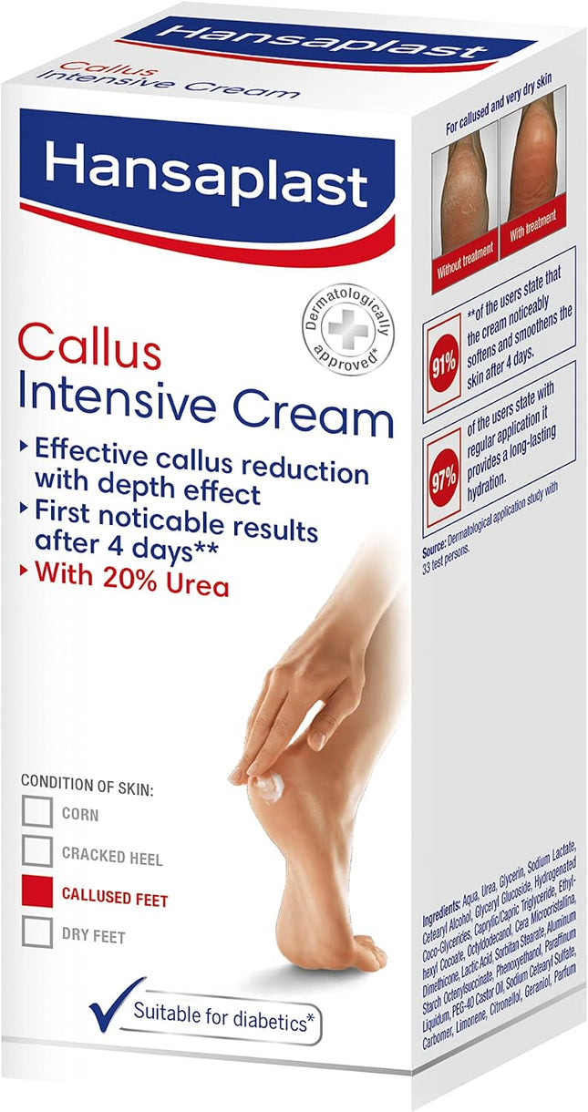 Hansaplast Intensive Callus Cream with 20% Urea for Very Dry Feet, 75ml