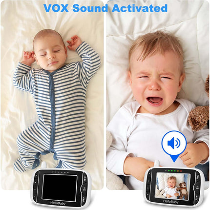 HelloBaby Baby Monitor Camera and Audio, 3.2 Inch Baby Camera Monitor