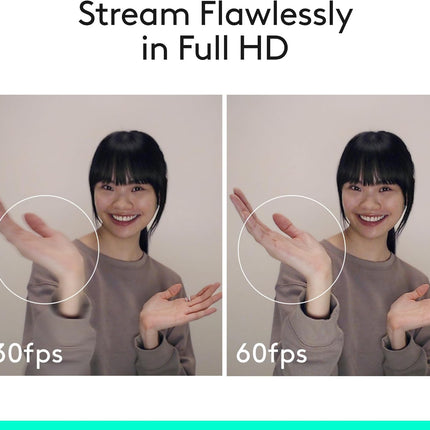 Logitech C922 Pro Stream Webcam, 1080p/30fps or 720p/60fps Hyperfast Streaming, Stereo Audio, HD Light Correction, Autofocus, For YouTube, Twitch, XSplit, PC/Mac/Laptop/Macbook/Tablet - Black