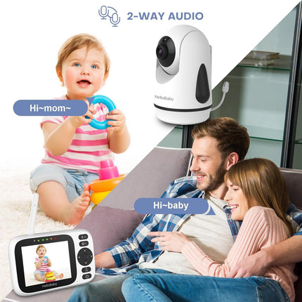 HelloBaby Baby Monitor Camera and Audio, Baby Camera No WiFi - 3.2” Screen