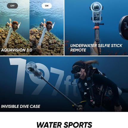 حزمة الغوص الخفية Insta360 X4 Air - كاميرا 360 بدقة 8K، خفيفة الوزن 165 جرام