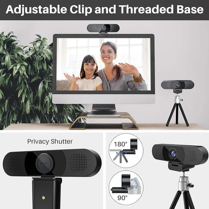 كاميرا ويب EMEET C980 PRO 3 في 1 بدقة 1080P مع ميكروفون ومكبر صوت، 60-98 درجة
