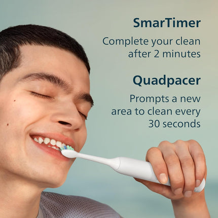 Philips Sonicare 4100 Rechargeable Electric Toothbrush with Pressure Sensor, Black HX3681/24, Manual, Adult