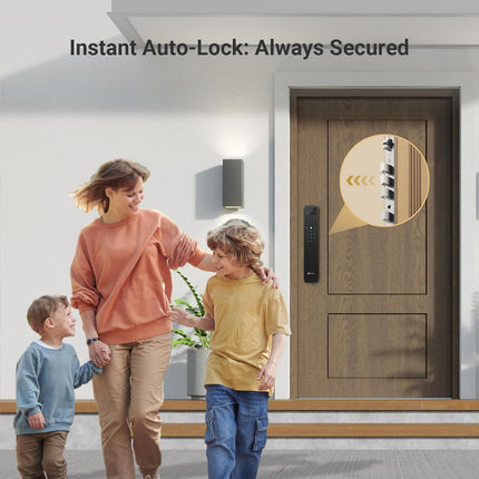 EZVIZ Smart Lock Y3000FVP PLUS, 8-in-1 Smart Door Lock, Palm Vein & 3D Face Recognition Door Lock, Built-in Wifi+8GB storage, Night Vision, Active Intercom & Child Safety (6068 Mortise)