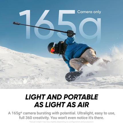 Insta360 X4 Air - كاميرا 360 بدقة 8K، خفيفة الوزن 165 جرام