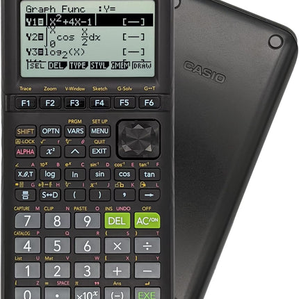 Casio fx-9750GIII, Standard Graphing Calculator, Python and Natural Text Book Display, Black