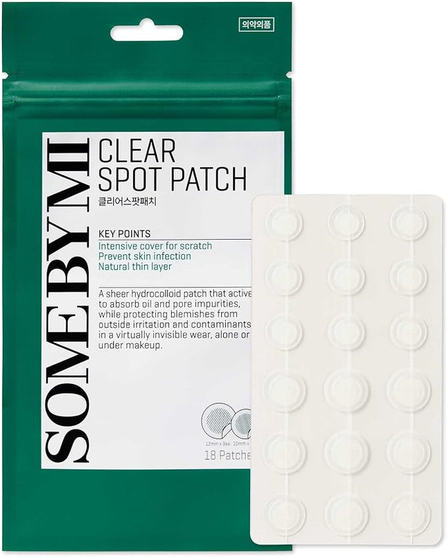 Some By Mi 30 Days Miracle Clear Spot Patch, Hydrocolloid Pimple Patches, 18 Count