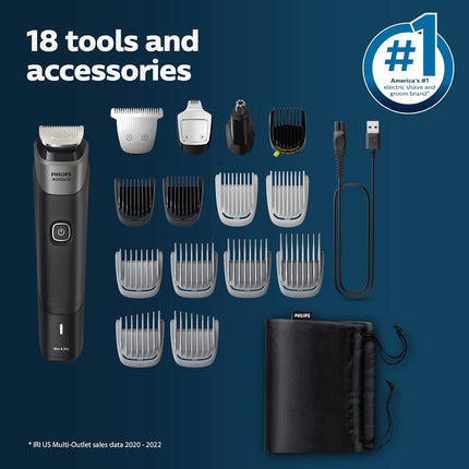 Philips Norelco Multigroom Series 5000 18-Piece Men's Grooming Kit (MG5910/49)