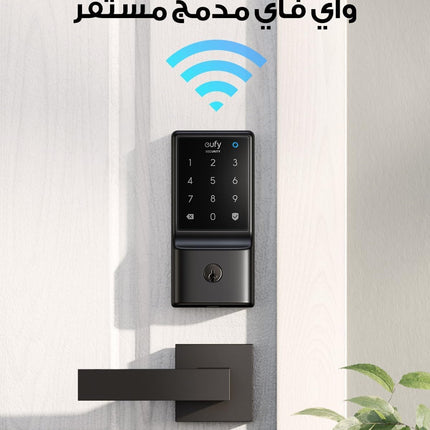 eufy Security Smart Lock C210, 5-in-1 Keyless Entry Door Lock, Built-in WiFi Deadbolt, Smart Door Lock, No Bridge Required, Easy Installation, Touchscreen Keypad, App Remote Control, BHMA Cert