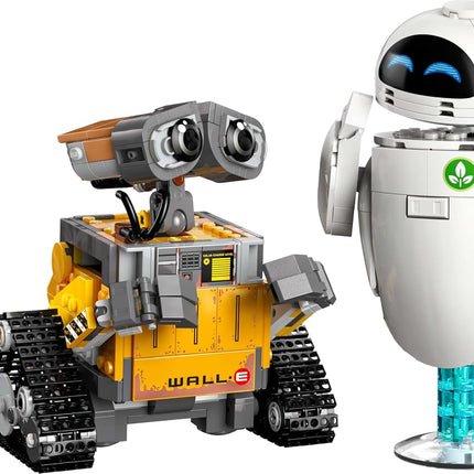 LEGO Disney & Pixar WALL-E and EVE 43279 Display Model Kit for Adults, Brick-Built Robots with M-O & Hal Figures, DIY Home Decor, Gift for Fans, 811 Pieces