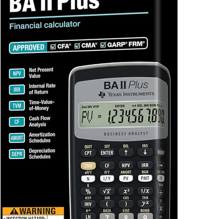 Texas Instruments BA II Plus Financial Calculator