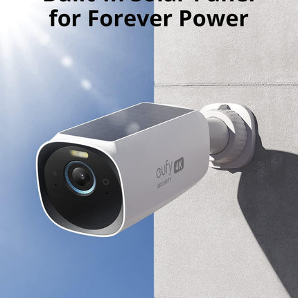 eufy security eufyCam 3 Add-on Camera, Security Camera Outdoor Wireless, 4K Camera with Integrated Solar Panel, Forever Power, Face Recognition AI, Expandable local storage, Spotlight