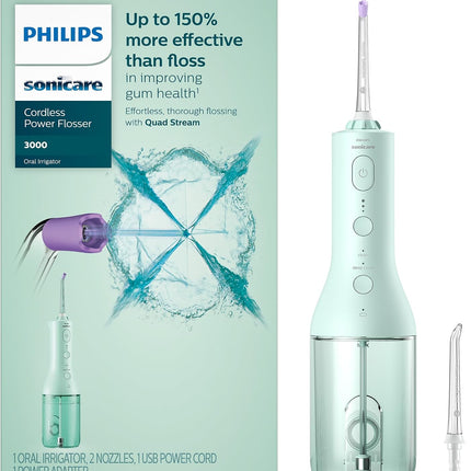 Philips Sonicare 3000 Cordless Power Flosser - Mint Green
