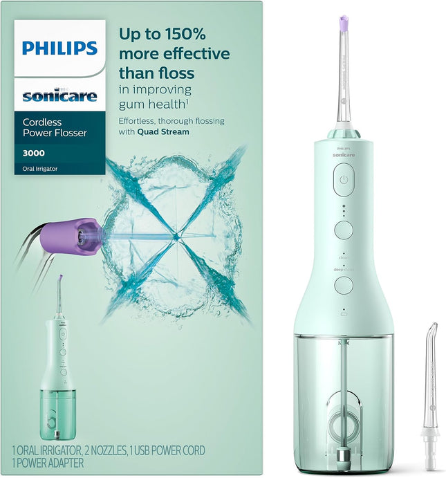 Philips Sonicare 3000 Cordless Power Flosser - Mint Green
