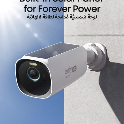 eufy Security eufyCam 3 2-Cam Kit, Security Camera Outdoor Wireless, 4K Camera with Integrated Solar Panel, Forever Power, Face Recognition AI, Expandable Local Storage up to 16TB, No Monthly Fee