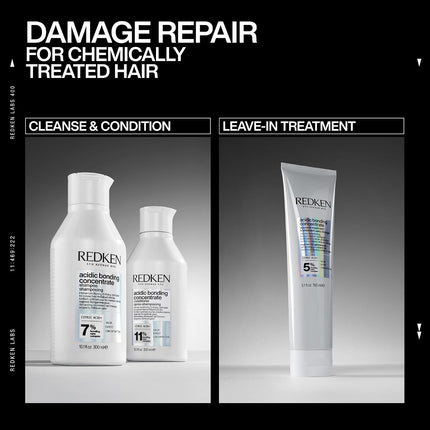 Redken Acidic Bonding Concentrate Leave In | Strengthens & Repairs | 150ml Professional bond building & strengthening repair leave-in treatment, smooths & provides heat protection up to 230C