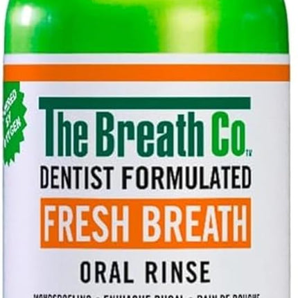 غسول الفم The Breath Co Fresh Breath، تركيبة طبيب أسنان، غسول فم خالي من الكحول لنفس منعش لمدة 12 ساعة (500 مل)