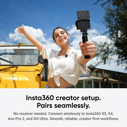 جهاز إرسال Insta360 Mic Air - ميكروفون لافالير لاسلكي خفيف الوزن للغاية