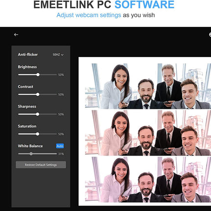 كاميرا ويب EMEET 1080P مع ميكروفون، كاميرا ويب C960 للبث بميكروفونين