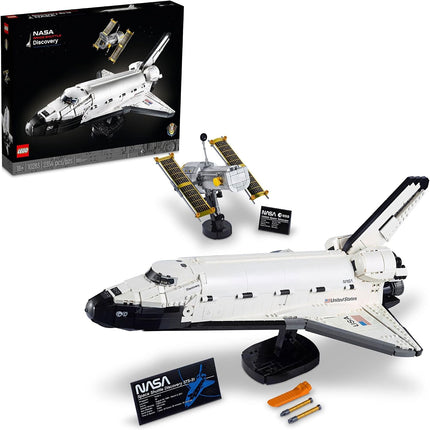 LEGO Icons NASA Space Shuttle Discovery 10283 Model Building Set - Spaceship Collection with Hubble Telescope