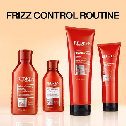 Redken Frizz Dismiss Shampoo | Weightless Frizz Control | Argan oil | 300ml Professional formula with babassu oil & smooth complex, cleanses, smoothes, & provides shine & weightless anti-frizz
