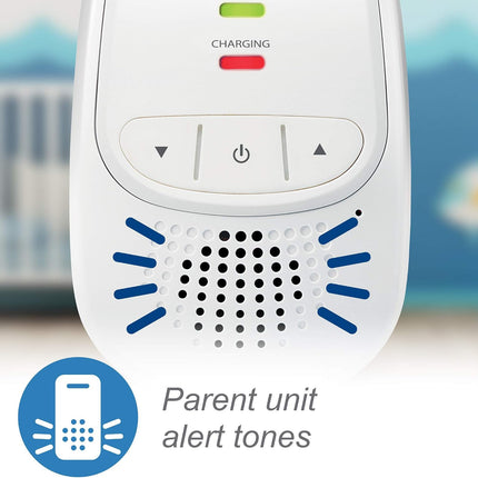 VTech BM1000 Digital Audio Baby Monitor, Parent Unit with Rechargeable Battery, Long Range, Digital Wireless Transmission, Baby Monitor with Crystal-Clear Sound, Plug & Play, Sound Indicator & Alerts