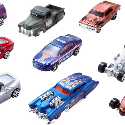 Hot Wheels Set Of 10 1:64 Scale Toy Trucks And Cars For Kids And Collectors, Styles May Vary