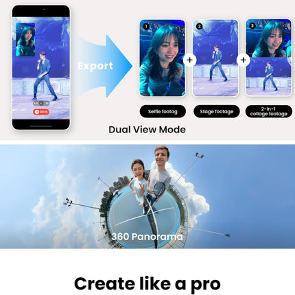Insta360 Flow 2 Pro Ultimate Creator Bundle رمادي - مثبت هاتف