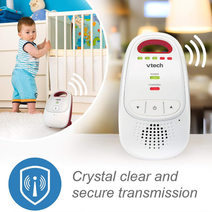 VTech BM1000 Digital Audio Baby Monitor, Parent Unit with Rechargeable Battery, Long Range, Digital Wireless Transmission, Baby Monitor with Crystal-Clear Sound, Plug & Play, Sound Indicator & Alerts