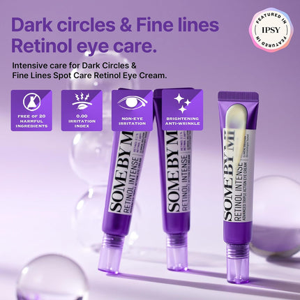 Some By Mi Retinol Intense Advanced Triple Action Eye Cream | 30ml | Mild Overnight Korean Anti-Aging Eye Cream | for Dark Circles & Fine Lines