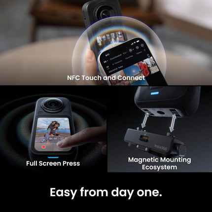 حزمة الأساسيات Insta360 X6 - كاميرا 360 بدقة 8K مع مستشعرات 1/1.1 بوصة