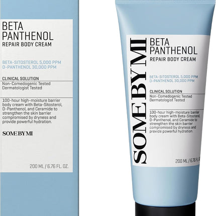 Some By Mi Beta Panthenol Repair Body Cream, 200ML | 100-Hour High Moisture Barrier Body Cream | To Reduces Dry Skin & Flakiness