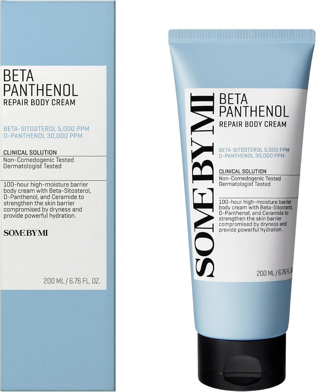 Some By Mi Beta Panthenol Repair Body Cream, 200ML | 100-Hour High Moisture Barrier Body Cream | To Reduces Dry Skin & Flakiness