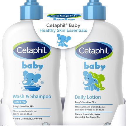Cetaphil Baby Wash & Shampoo ( Shampoo + Body Lotion)  2-Pack