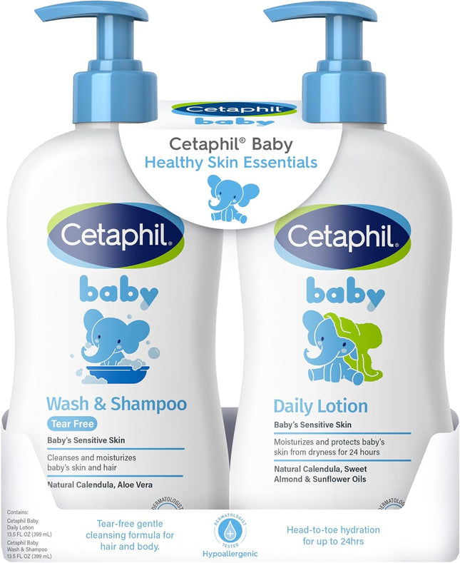 Cetaphil Baby Wash & Shampoo ( Shampoo + Body Lotion)  2-Pack