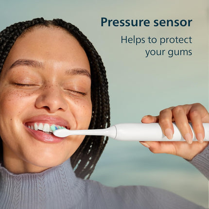 Philips Sonicare 4100 Rechargeable Electric Toothbrush with Pressure Sensor, Black HX3681/24, Manual, Adult