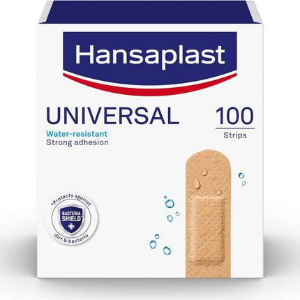 Hansaplast Universal Wound Plasters Water-Resistant Breathable 100 Strips