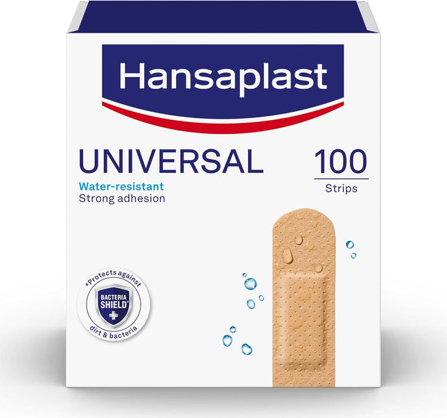 Hansaplast Universal Wound Plasters Water-Resistant Breathable 100 Strips