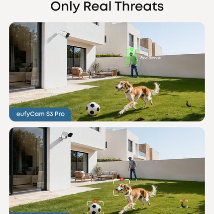 eufy Security eufyCam S3 Pro 4-Cam kit Solar Security Camera Outdoor Wireless, Colour Night Vision, 4K Resolution, Forever Power 2.0, Face Recognition AI, Expandable Local Storage