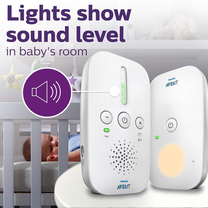 Philips Avent DECT Baby Monitor, 100% private connection, Nightlight, SCD503/26