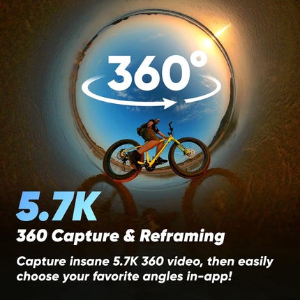 كاميرا Insta360 X3-5.7K المقاومة للماء بزاوية 360 درجة