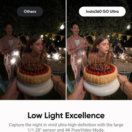مجموعة Insta360 GO Ultra Essentials Bundle (أبيض قطبي) - كاميرا صغيرة 4K بدون استخدام اليدين، خفيفة الوزن ومحمولة، أداء ممتاز في الإضاءة المنخفضة، قابلة للتركيب في أي مكان، تثبيت FlowState، عمر بطارية 200 دقيقة