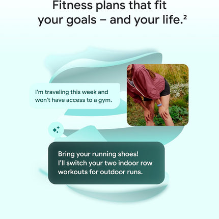 Google Fitbit Air  Screenless Activity Tracker with Fitness Personalized AI-Powered Coaching  Up to 7 Days Battery Life