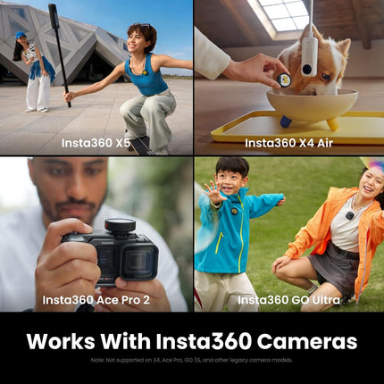 Insta360 Mic Pro (2 جهاز إرسال + 1 جهاز استقبال + علبة شحن) - ميكروفون لاسلكي