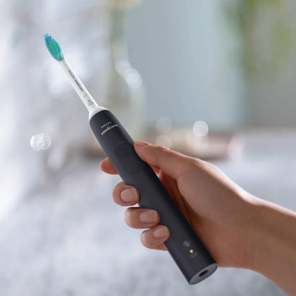 Philips Sonicare 3100 Series Electric Toothbrush Dual Pack – Black &amp; Sugar Rose (HX3675/15)