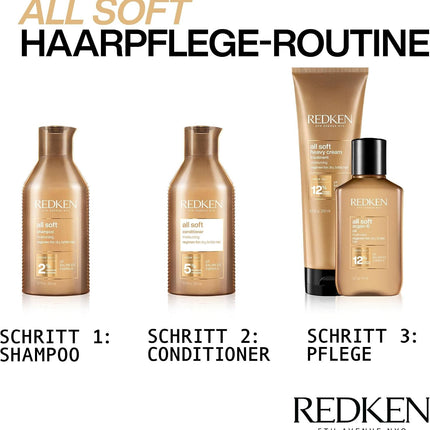 Redken All Soft 2-Piece Bundle for Dry Brittle Hair, Moisturizing Shampoo with Argan Oil and Conditioner 300ml